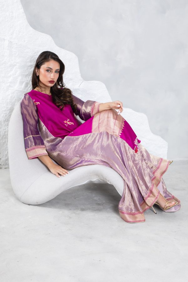 Magenta Tissue Kaftan - Image 14