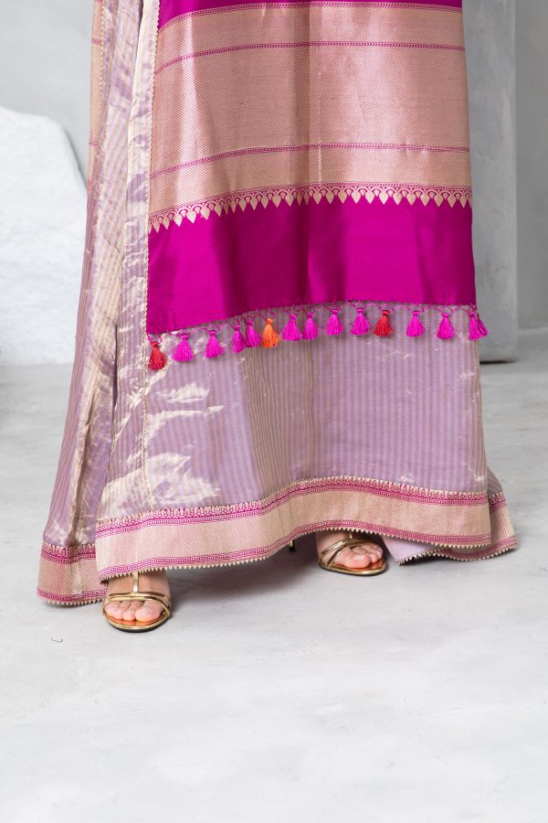 Magenta Tissue Kaftan - Image 10