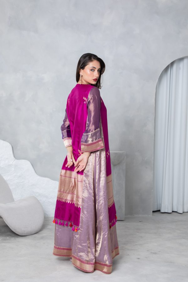 Magenta Tissue Kaftan