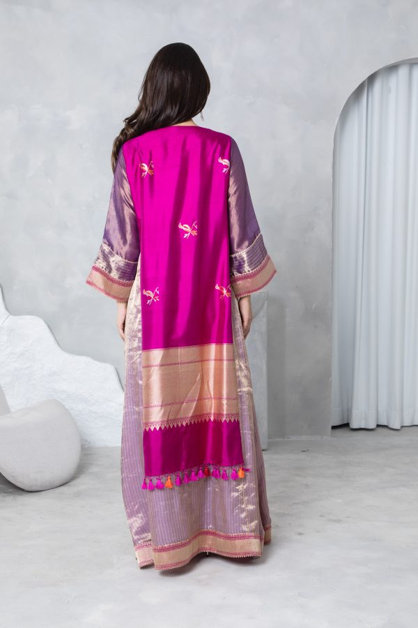 Magenta Tissue Kaftan - Image 3