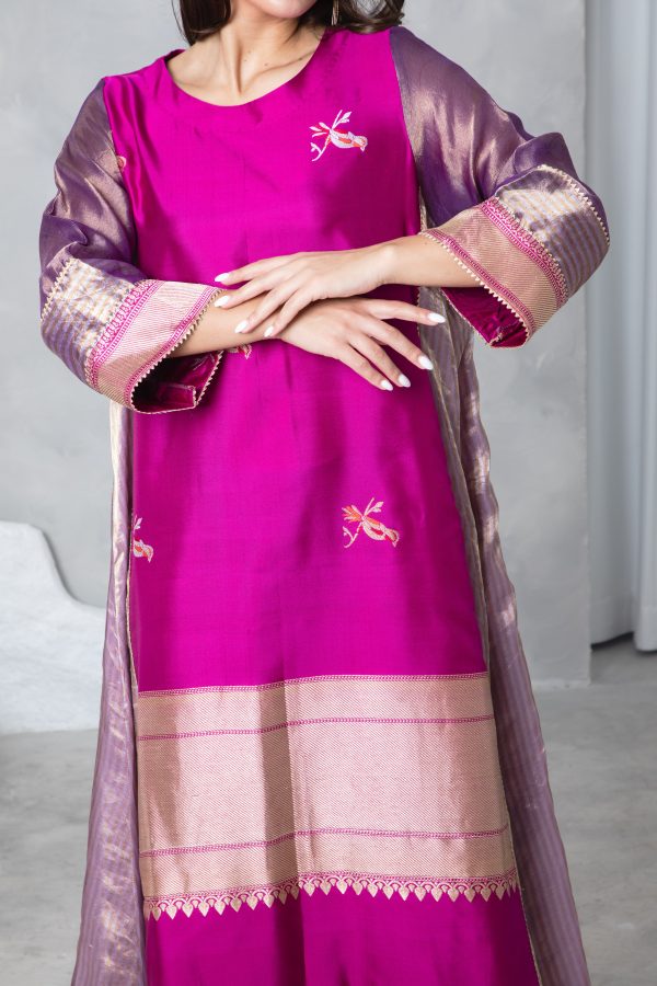 Magenta Tissue Kaftan - Image 6
