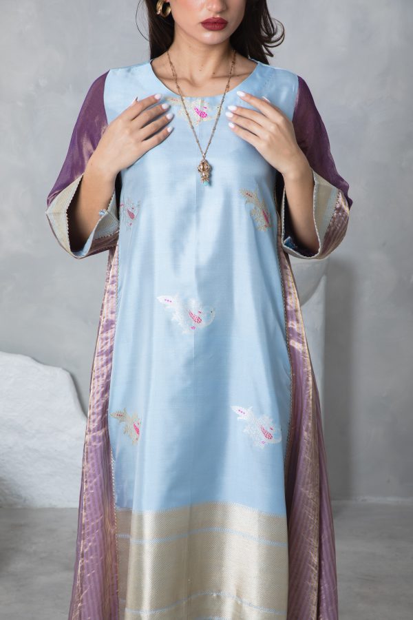 Lilac Tissue Kaftan - Image 12