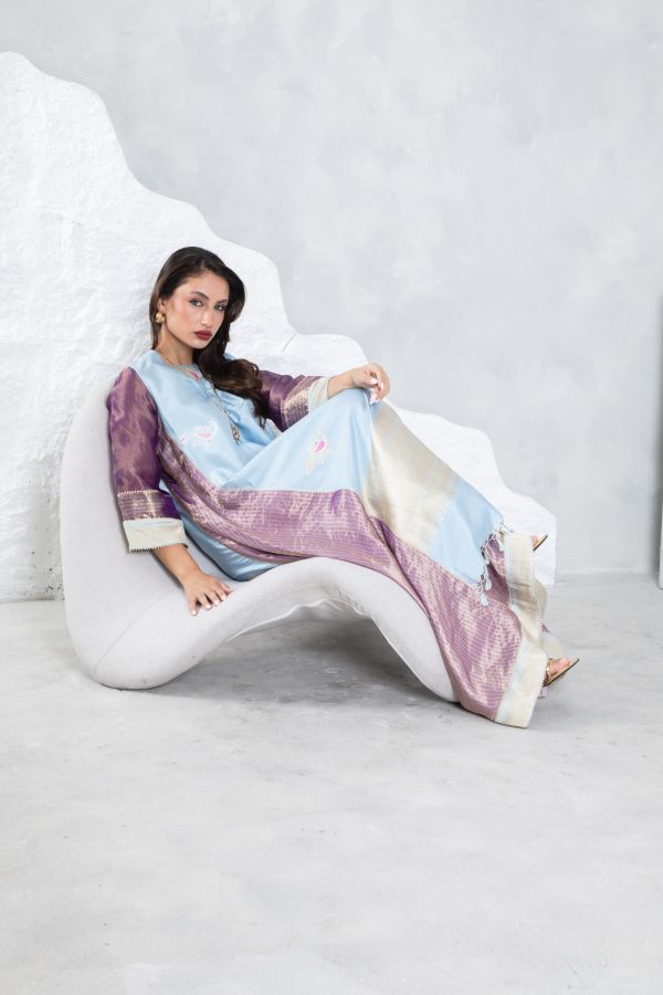 Lilac Tissue Kaftan - Image 7