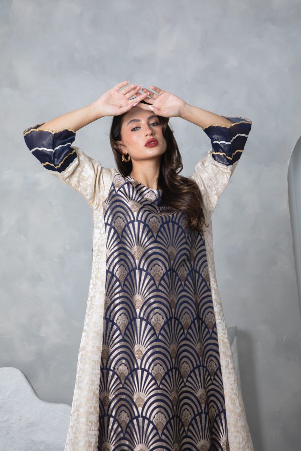 Blue Brocade Kaftan