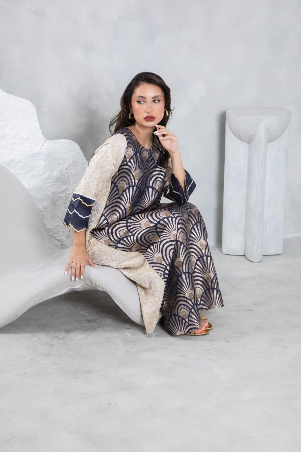 Blue Brocade Kaftan - Image 4