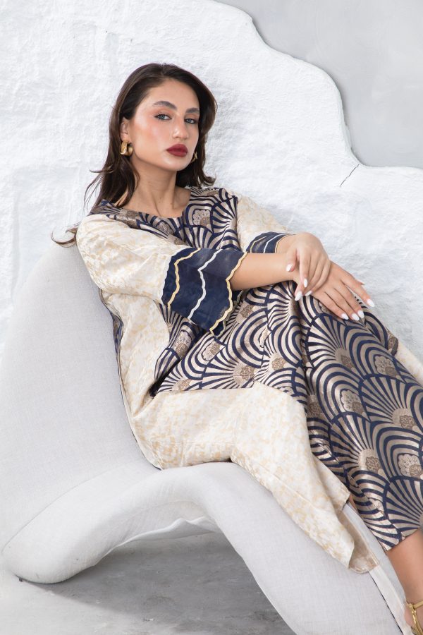 Blue Brocade Kaftan - Image 2