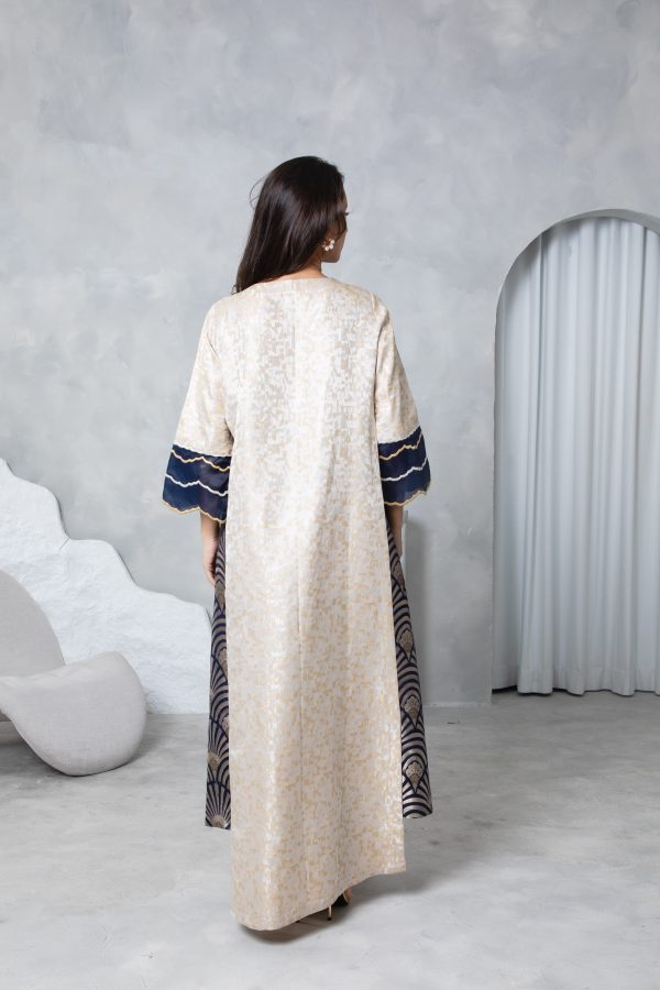 Blue Gold Brocade Kaftan - Image 13