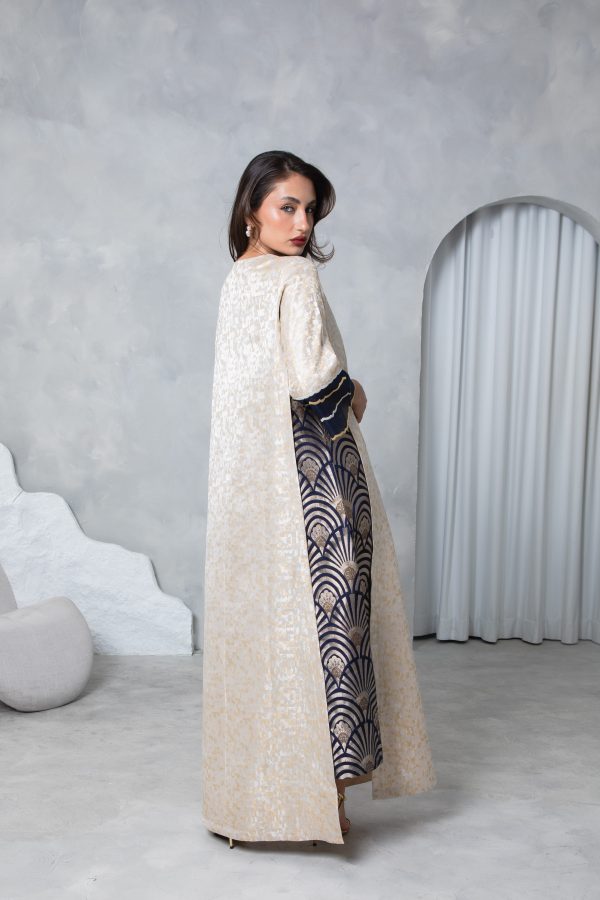 Blue Gold Brocade Kaftan - Image 4