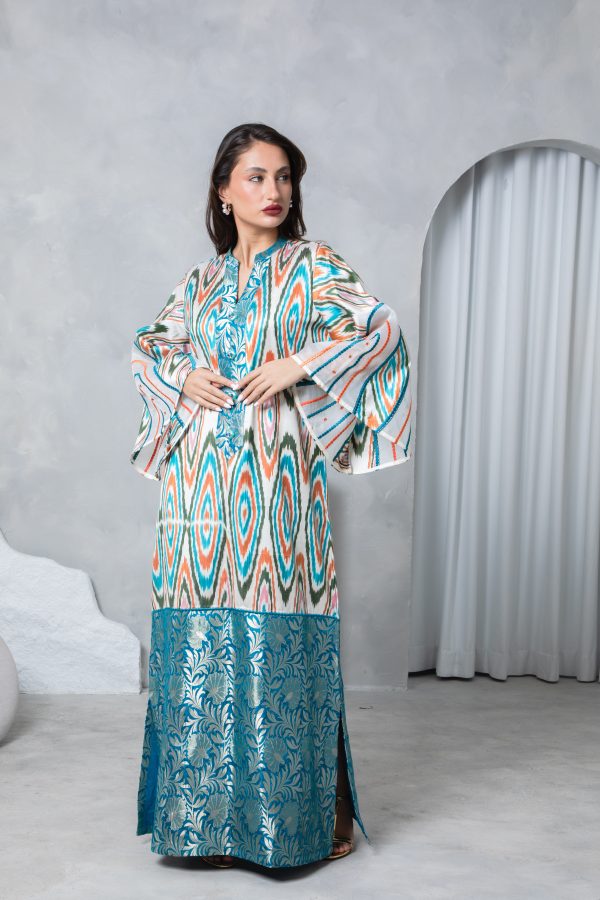 Teal Orange Kaftan - Image 18