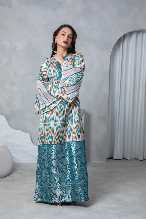 Teal Orange Kaftan - Image 10
