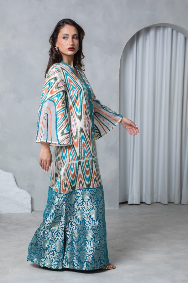 Teal Orange Kaftan - Image 11