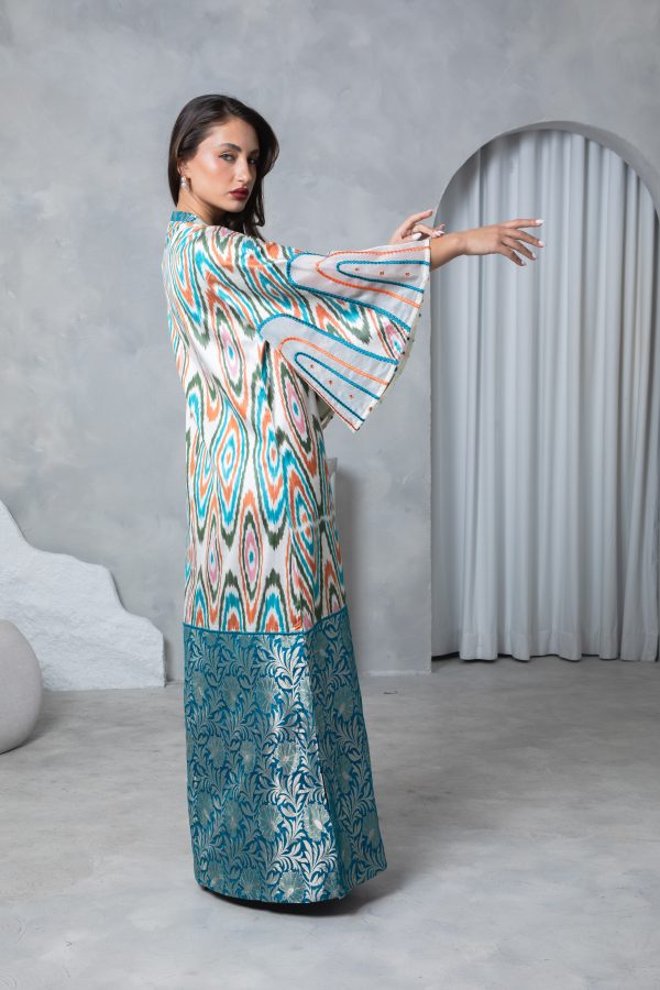 Teal Orange Kaftan - Image 13