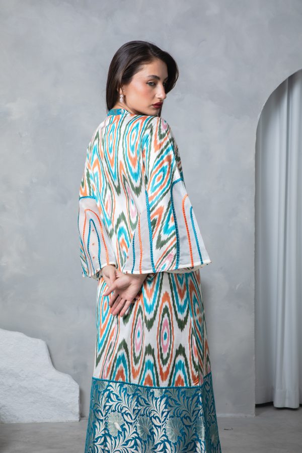 Teal Orange Kaftan - Image 15