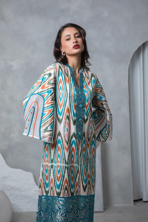 Teal Orange Kaftan - Image 7