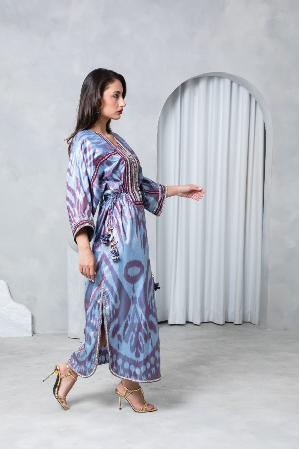 Lilac Tie Up Kaftan - Image 2