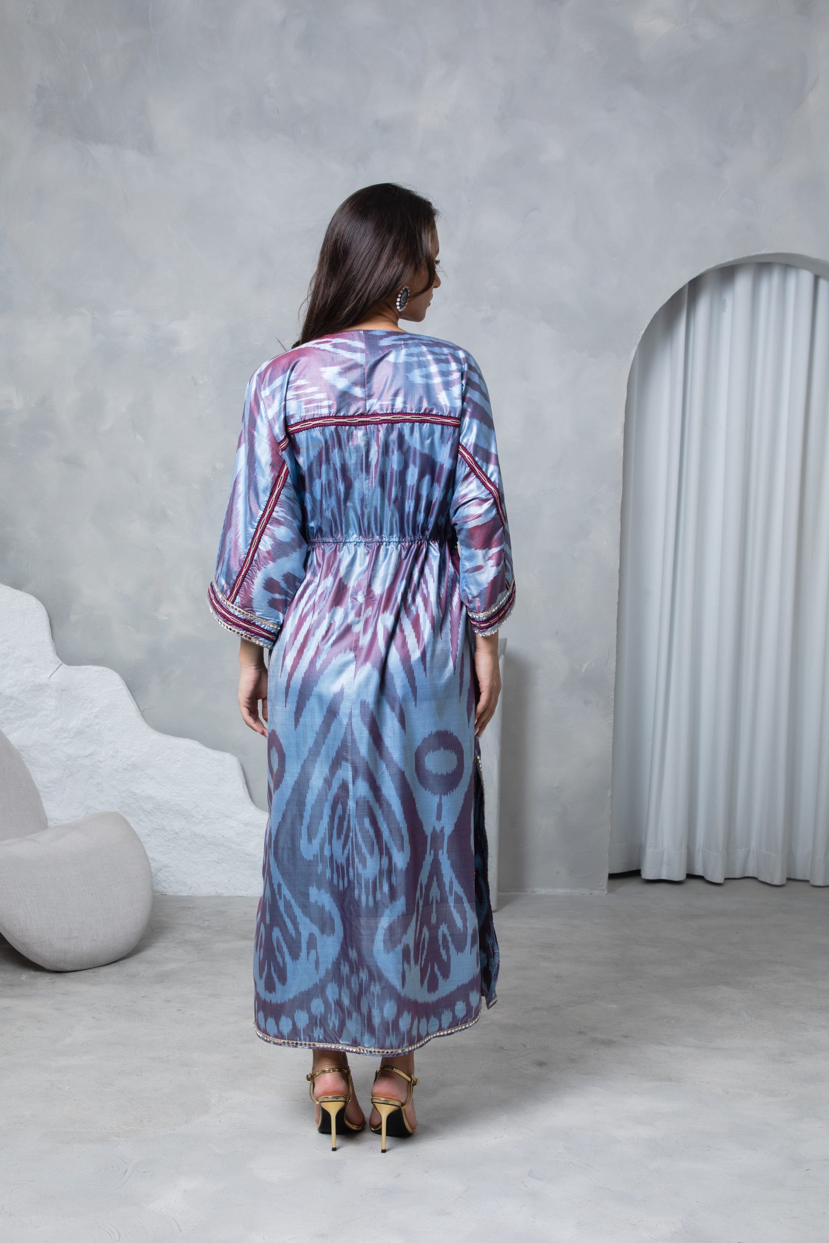 Lilac Tie Up Kaftan - Image 3