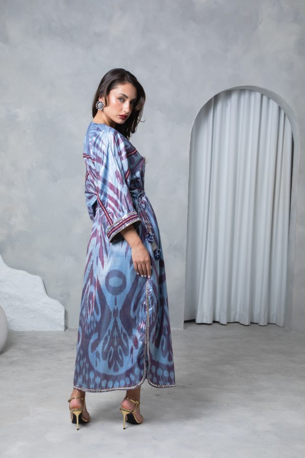 Lilac Tie Up Kaftan - Image 4